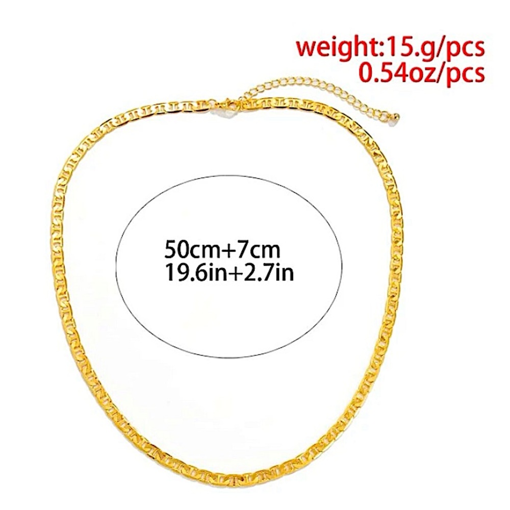 GOLD PLATED MARINER UNISEX NECKLACE - Picture 12 of 12